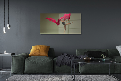 Quadro su vetro acrilico Materiale rosa ballerina