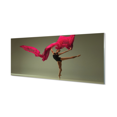 Quadro su vetro acrilico Materiale rosa ballerina