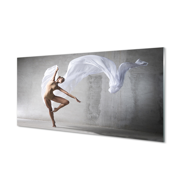 Quadro acrilico Donna danza materiale bianco