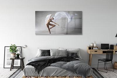 Quadro acrilico Donna danza materiale bianco