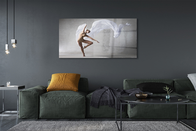 Quadro acrilico Donna danza materiale bianco