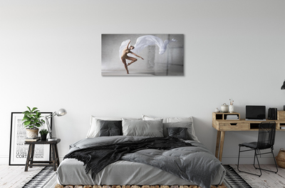 Quadro acrilico Donna danza materiale bianco