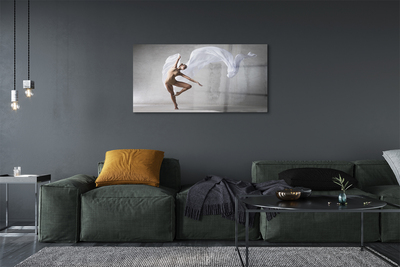 Quadro acrilico Donna danza materiale bianco