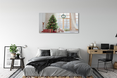 Quadro acrilico Regali degli alberi di Natale