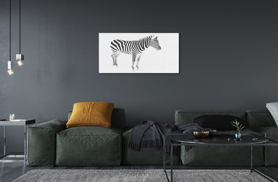 Quadro su vetro acrilico Zebra dipinta