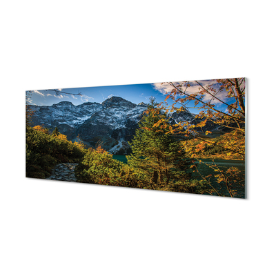 Quadro vetro acrilico Lago delle montagne