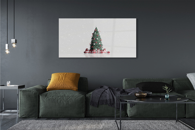 Quadro su vetro acrilico Decorazioni per regali degli alberi di Natale