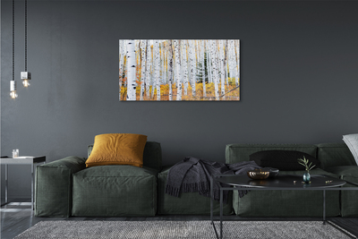 Quadro acrilico Birch autunnale