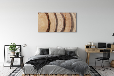 Quadro su vetro acrilico Fette di legno