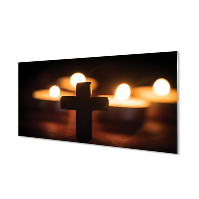 Quadro acrilico Croce di candele