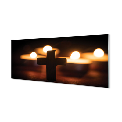 Quadro acrilico Croce di candele