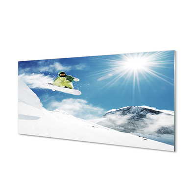 Quadro acrilico Snow Board Man Mountain