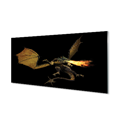 Quadro in vetro acrilico Fuoco -Sellowing Dragon