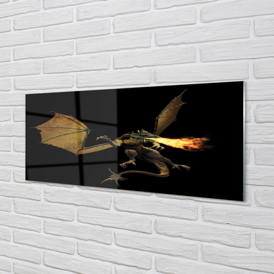 Quadro in vetro acrilico Fuoco -Sellowing Dragon