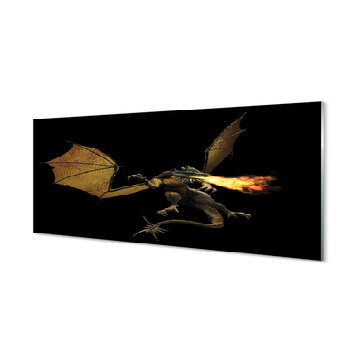 Quadro in vetro acrilico Fuoco -Sellowing Dragon