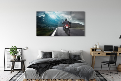Quadro acrilico Motociclista di montagna caro uomo paradiso