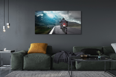 Quadro acrilico Motociclista di montagna caro uomo paradiso
