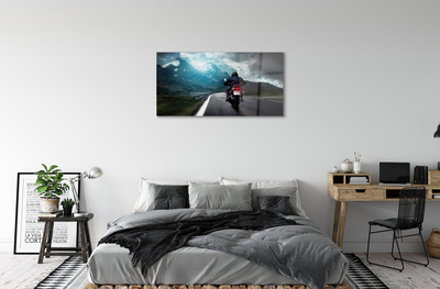 Quadro acrilico Motociclista di montagna caro uomo paradiso