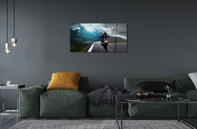 Quadro acrilico Motociclista di montagna caro uomo paradiso