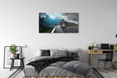 Quadro acrilico Motociclista di montagna caro uomo paradiso
