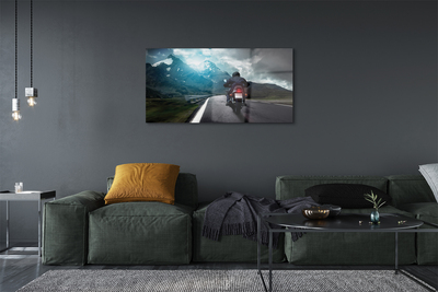 Quadro acrilico Motociclista di montagna caro uomo paradiso