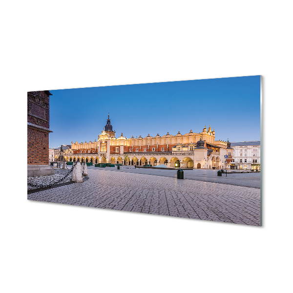 Quadro in vetro acrilico Tone tramonto di Cracovia