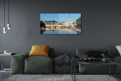 Quadro vetro acrilico Ponti del fiume Roma