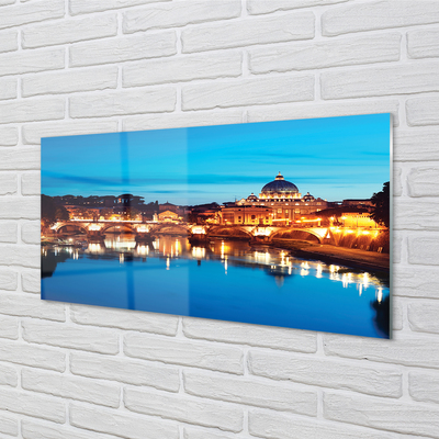 Quadro acrilico Rome River Bridges Sunset