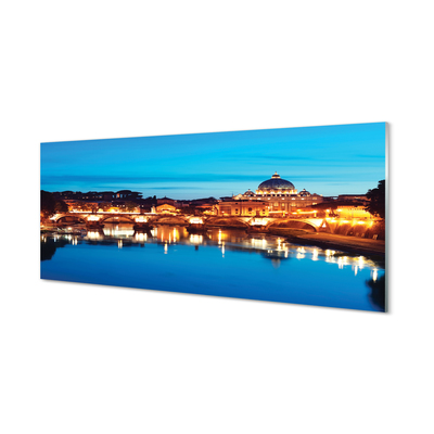 Quadro acrilico Rome River Bridges Sunset