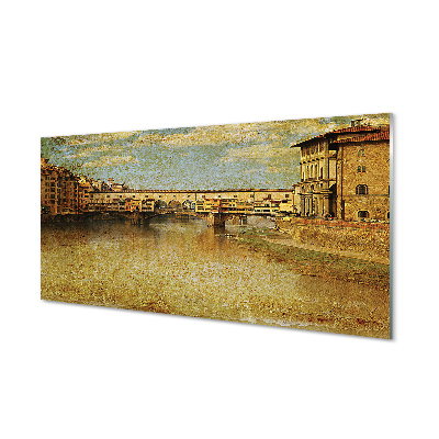 Quadro acrilico Italia Bridges River Buildings