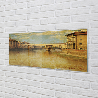 Quadro acrilico Italia Bridges River Buildings