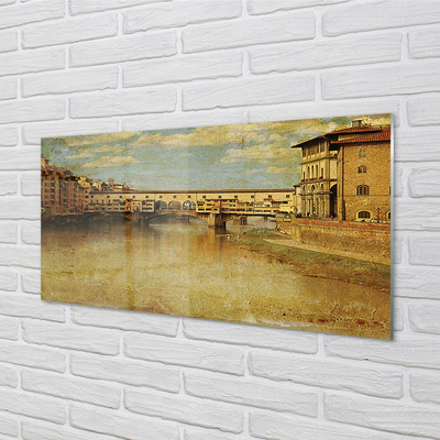 Quadro acrilico Italia Bridges River Buildings