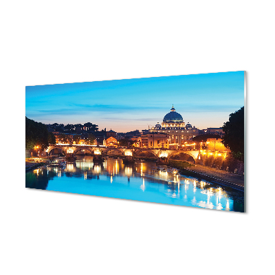 Quadro acrilico Bridges di Roma Sunset River