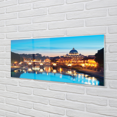 Quadro acrilico Bridges di Roma Sunset River