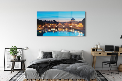 Quadro acrilico Bridges di Roma Sunset River