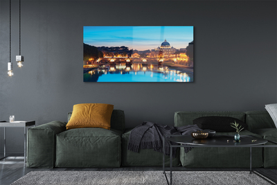 Quadro acrilico Bridges di Roma Sunset River