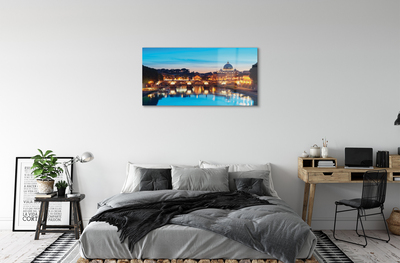 Quadro acrilico Bridges di Roma Sunset River