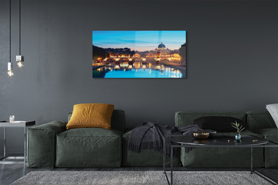 Quadro acrilico Bridges di Roma Sunset River