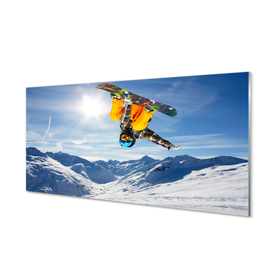 Quadro vetro acrilico Uomo di Mountain Board