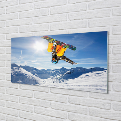 Quadro vetro acrilico Uomo di Mountain Board