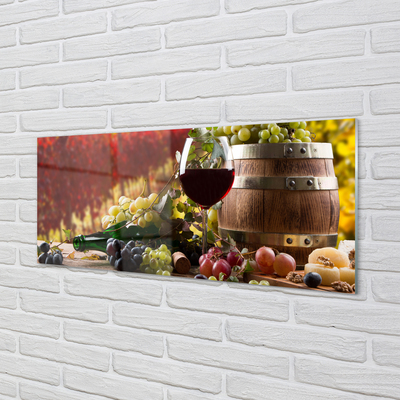 Quadro acrilico Bicchiere di vino autunnale