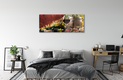 Quadro acrilico Bicchiere di vino autunnale