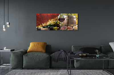 Quadro acrilico Bicchiere di vino autunnale