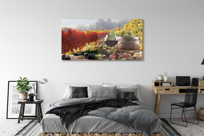 Quadro acrilico Bicchiere di vino autunnale