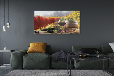 Quadro acrilico Bicchiere di vino autunnale