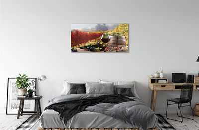 Quadro acrilico Bicchiere di vino autunnale