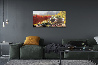 Quadro acrilico Bicchiere di vino autunnale