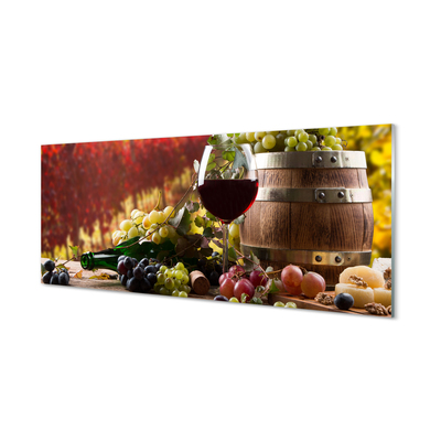 Quadro acrilico Bicchiere di vino autunnale