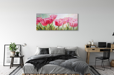 Quadro su vetro acrilico Immagine dei tulipani