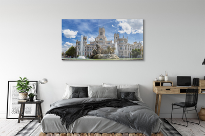 Quadro vetro acrilico Palazzo della fontana della Spagna Madrid